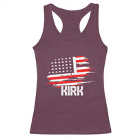 American Flag Kirk Racerback Tank Top Distressed Patriotic Team Charlie Tribute - Wonder Print Shop