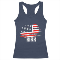 American Flag Kirk Racerback Tank Top Distressed Patriotic Team Charlie Tribute - Wonder Print Shop