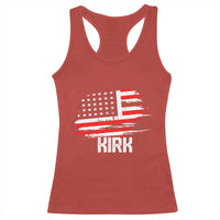 American Flag Kirk Racerback Tank Top Distressed Patriotic Team Charlie Tribute - Wonder Print Shop