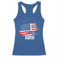 American Flag Kirk Racerback Tank Top Distressed Patriotic Team Charlie Tribute - Wonder Print Shop
