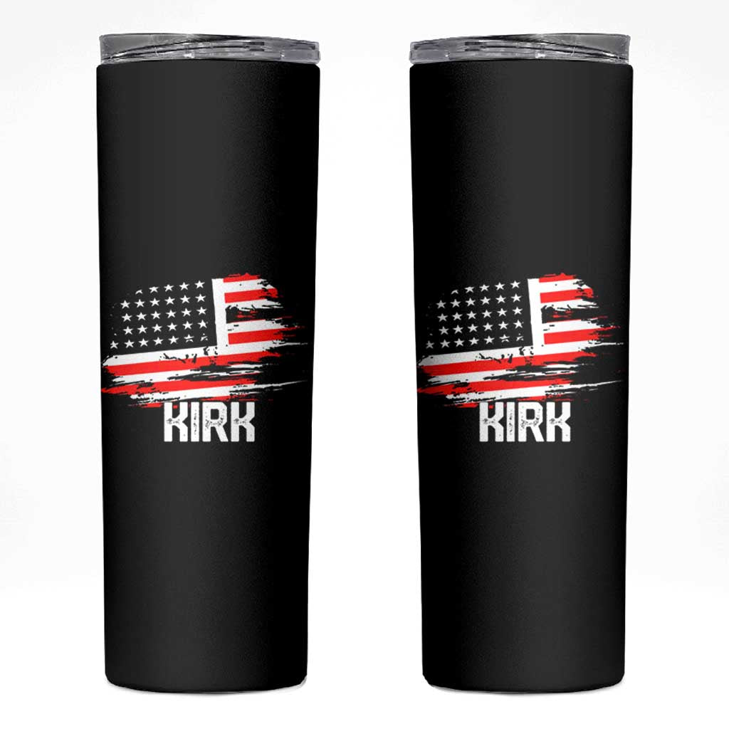 American Flag Kirk Skinny Tumbler Distressed Patriotic Team Charlie Tribute - Wonder Print Shop