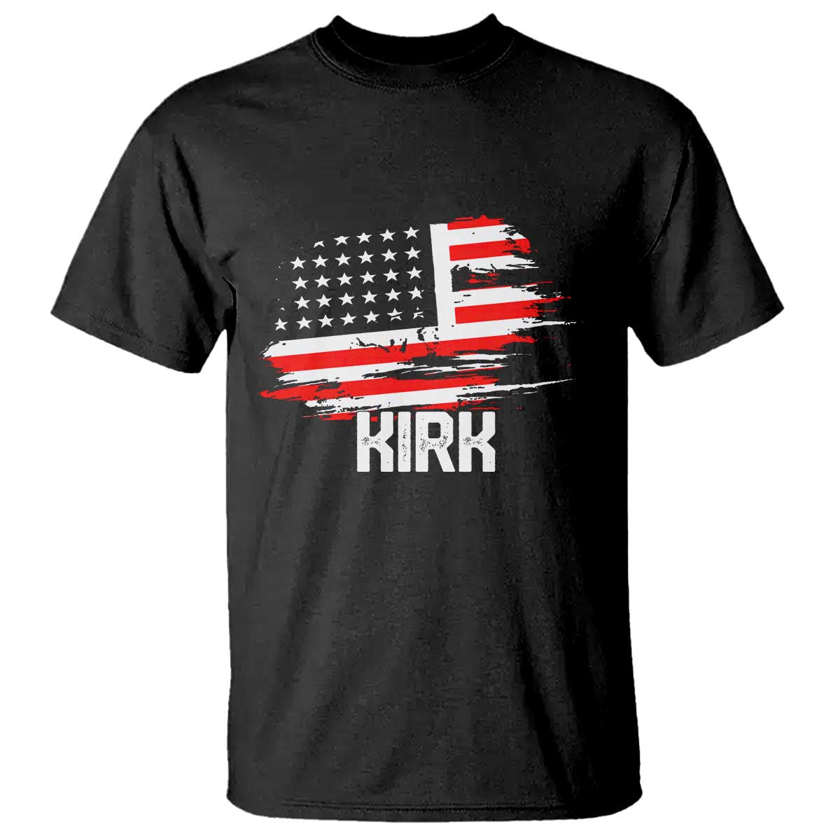 American Flag Kirk T Shirt Distressed Patriotic Team Charlie Tribute - Wonder Print Shop