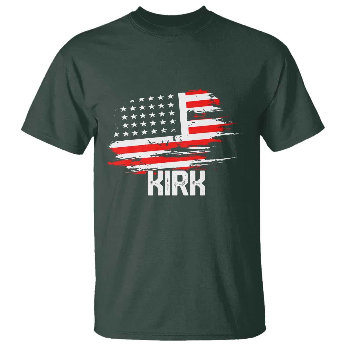 American Flag Kirk T Shirt Distressed Patriotic Team Charlie Tribute - Wonder Print Shop