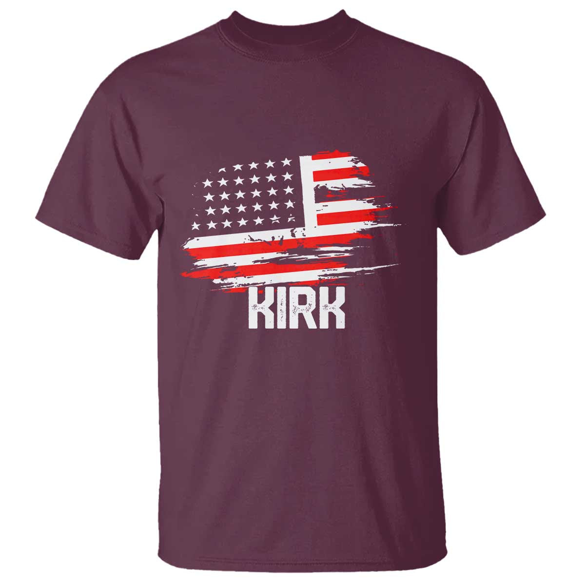 American Flag Kirk T Shirt Distressed Patriotic Team Charlie Tribute - Wonder Print Shop