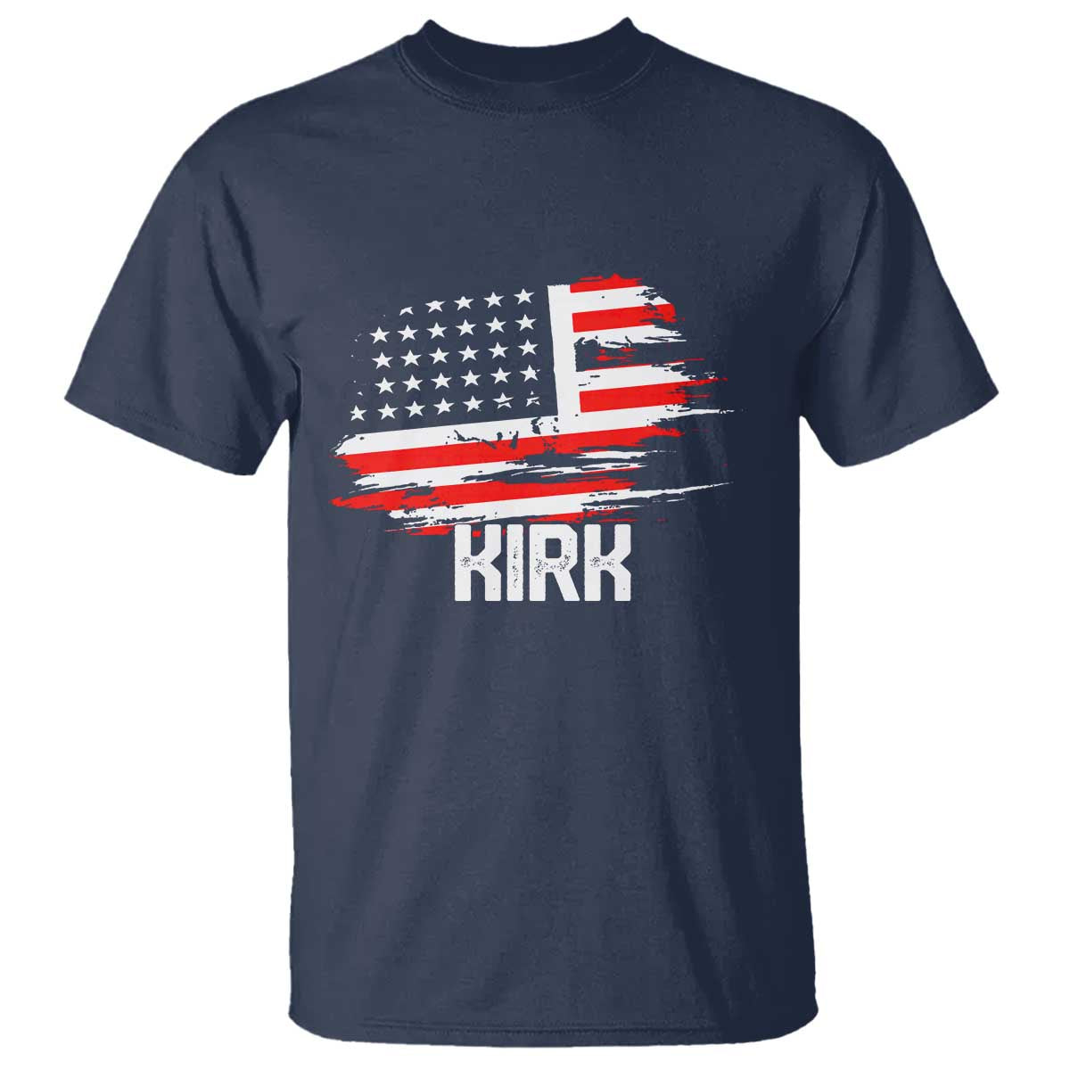 American Flag Kirk T Shirt Distressed Patriotic Team Charlie Tribute - Wonder Print Shop