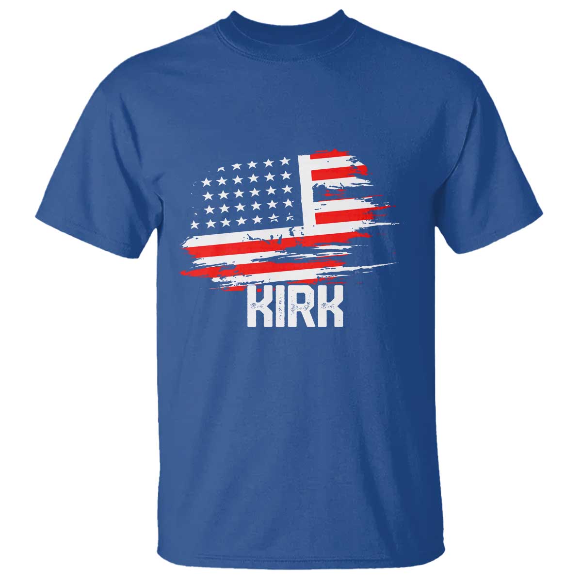 American Flag Kirk T Shirt Distressed Patriotic Team Charlie Tribute - Wonder Print Shop