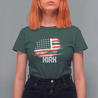 American Flag Kirk T Shirt For Women Distressed Patriotic Team Charlie Tribute - Wonder Print Shop