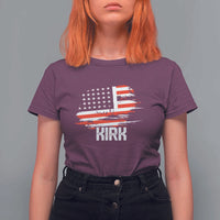 American Flag Kirk T Shirt For Women Distressed Patriotic Team Charlie Tribute - Wonder Print Shop