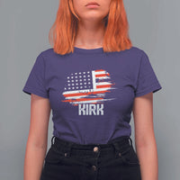 American Flag Kirk T Shirt For Women Distressed Patriotic Team Charlie Tribute - Wonder Print Shop