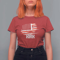 American Flag Kirk T Shirt For Women Distressed Patriotic Team Charlie Tribute - Wonder Print Shop
