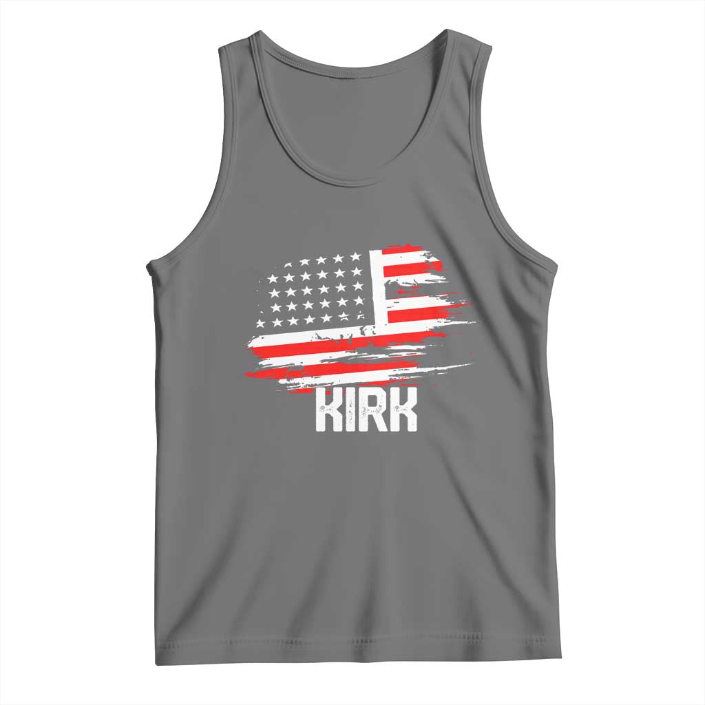 American Flag Kirk Tank Top Distressed Patriotic Team Charlie Tribute - Wonder Print Shop