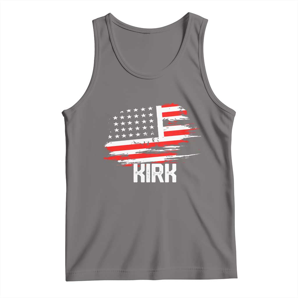American Flag Kirk Tank Top Distressed Patriotic Team Charlie Tribute - Wonder Print Shop