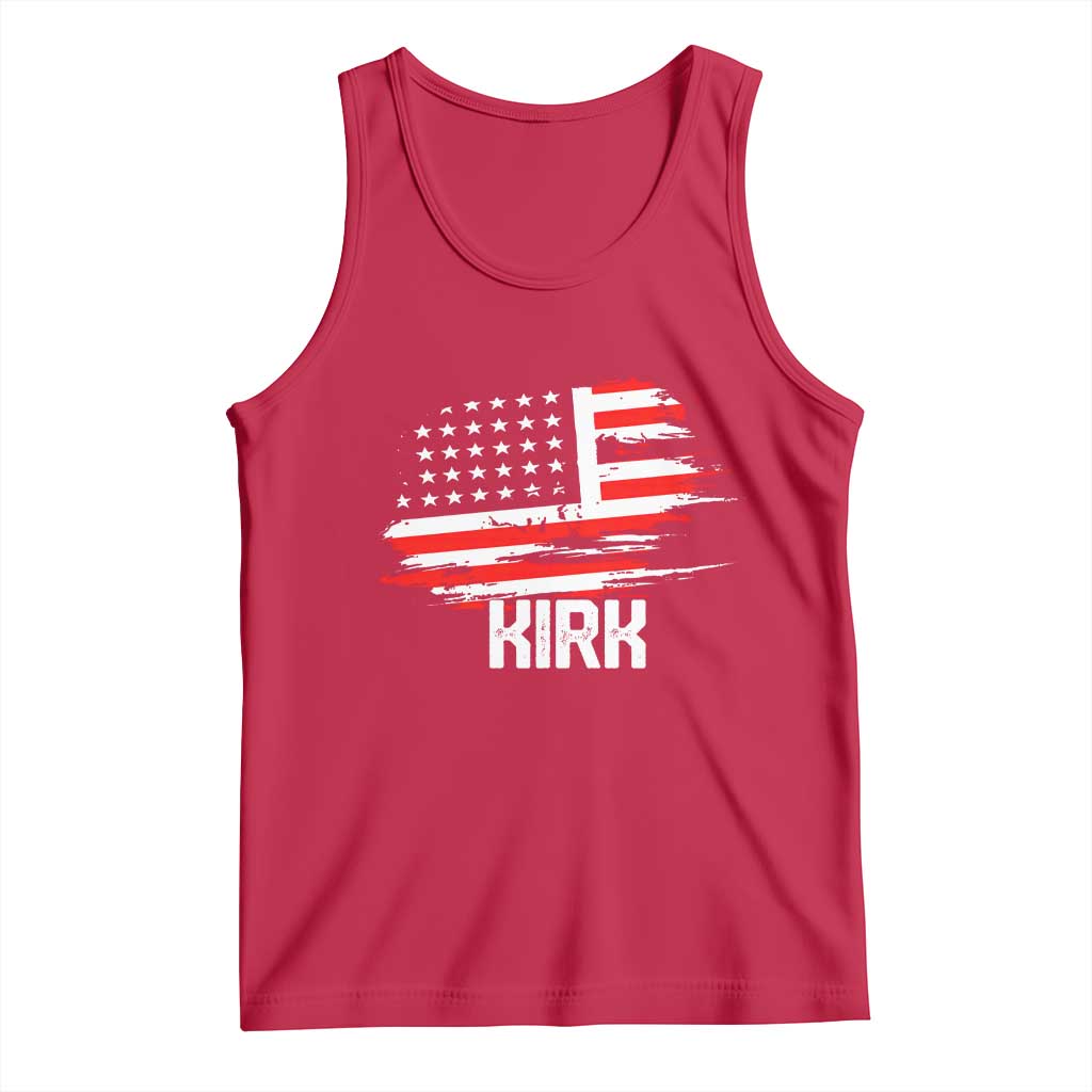 American Flag Kirk Tank Top Distressed Patriotic Team Charlie Tribute - Wonder Print Shop