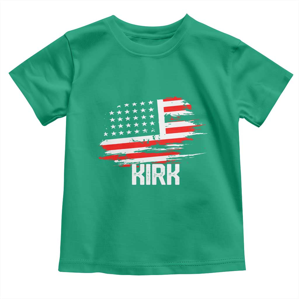 American Flag Kirk Toddler T Shirt Distressed Patriotic Team Charlie Tribute - Wonder Print Shop