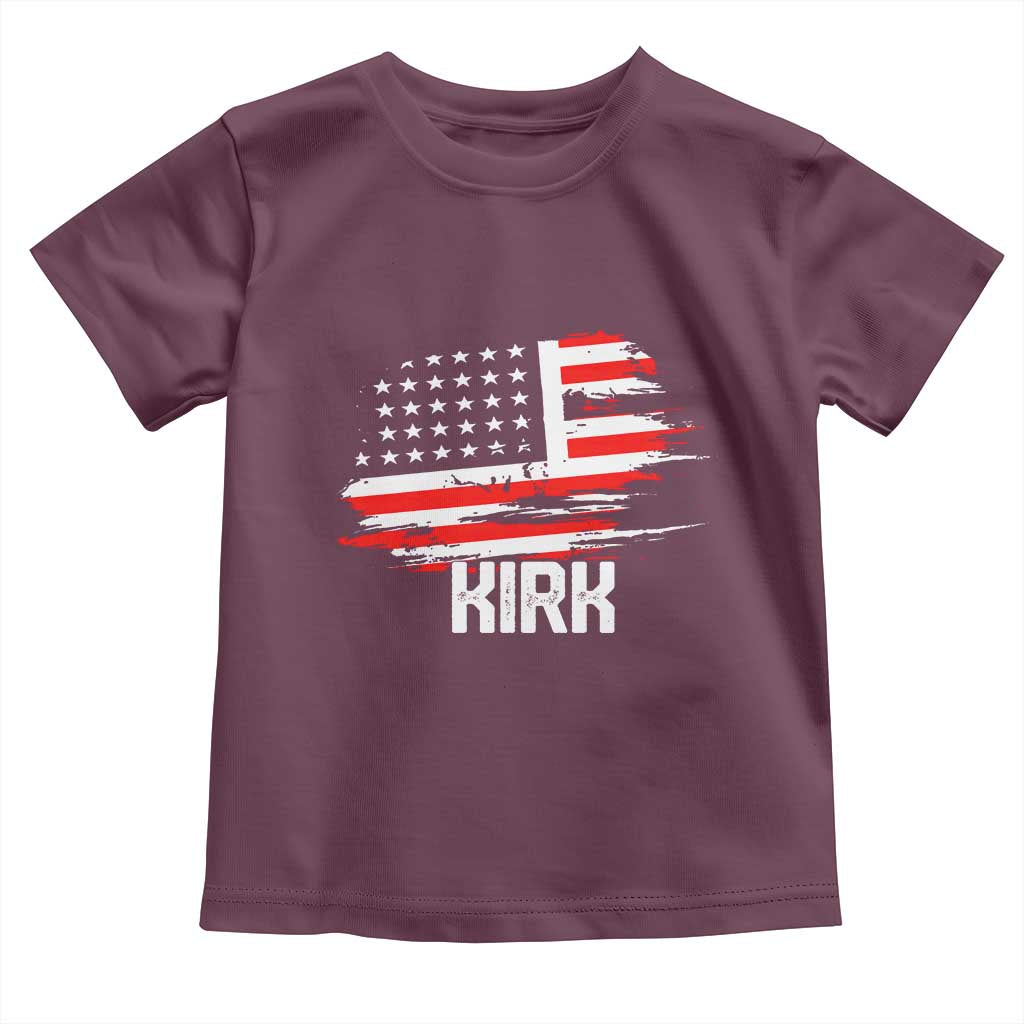 American Flag Kirk Toddler T Shirt Distressed Patriotic Team Charlie Tribute - Wonder Print Shop