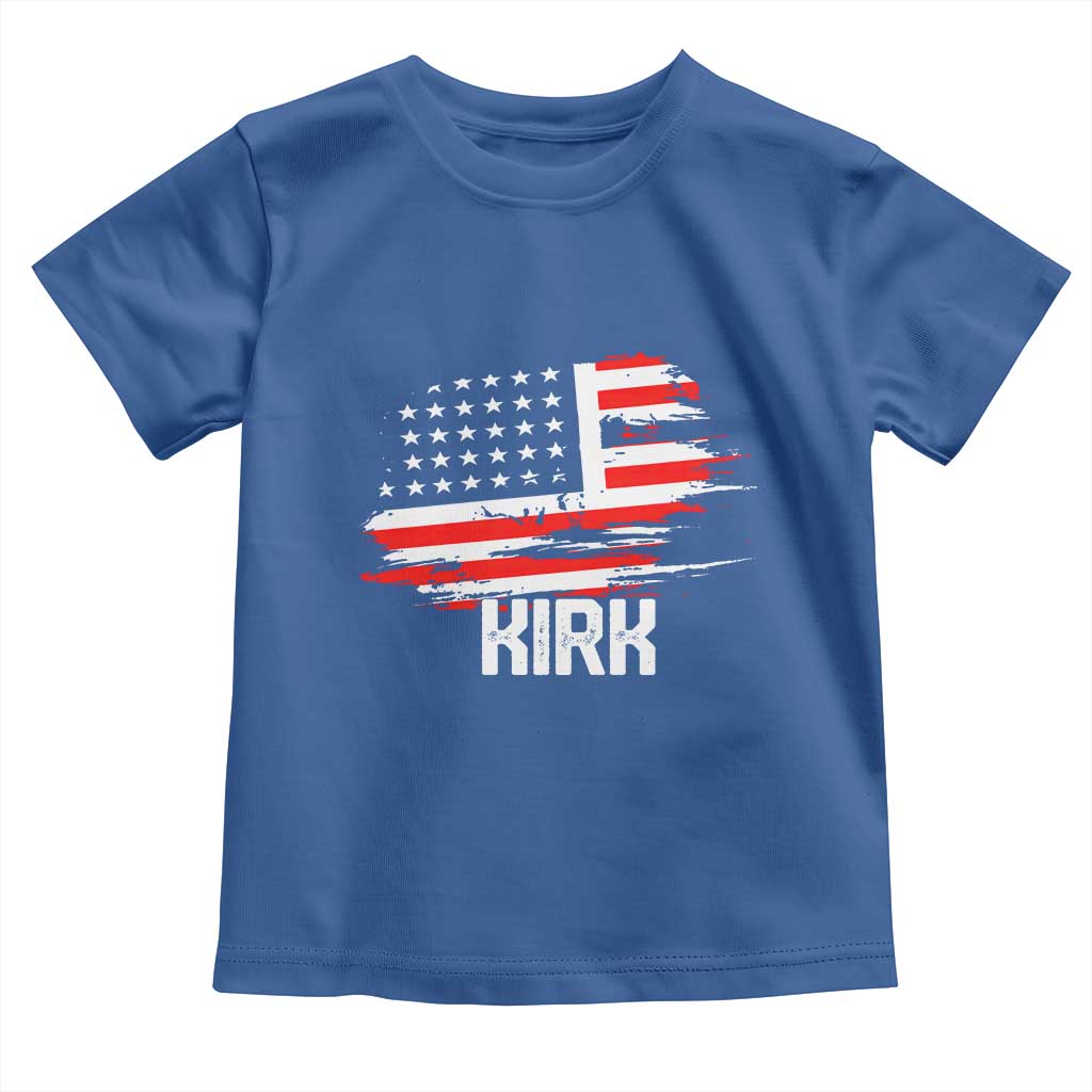 American Flag Kirk Toddler T Shirt Distressed Patriotic Team Charlie Tribute - Wonder Print Shop