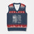 Charlie Kirk Patriotic Memorial V-Neck Knit Sweater Vest Firm in Faith Fierce in Justice American Flag - Wonder Print Shop