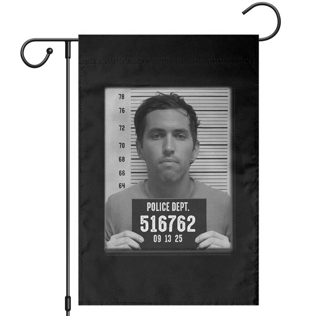 Tyler Robinson Mugshot Garden Flag Justice For Charlie Kirk - Wonder Print Shop