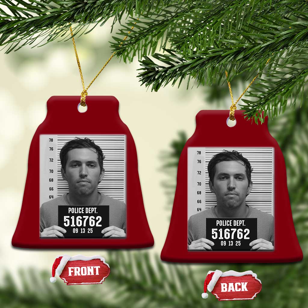 Tyler Robinson Mugshot Ceramic Ornament Justice For Charlie Kirk - Wonder Print Shop