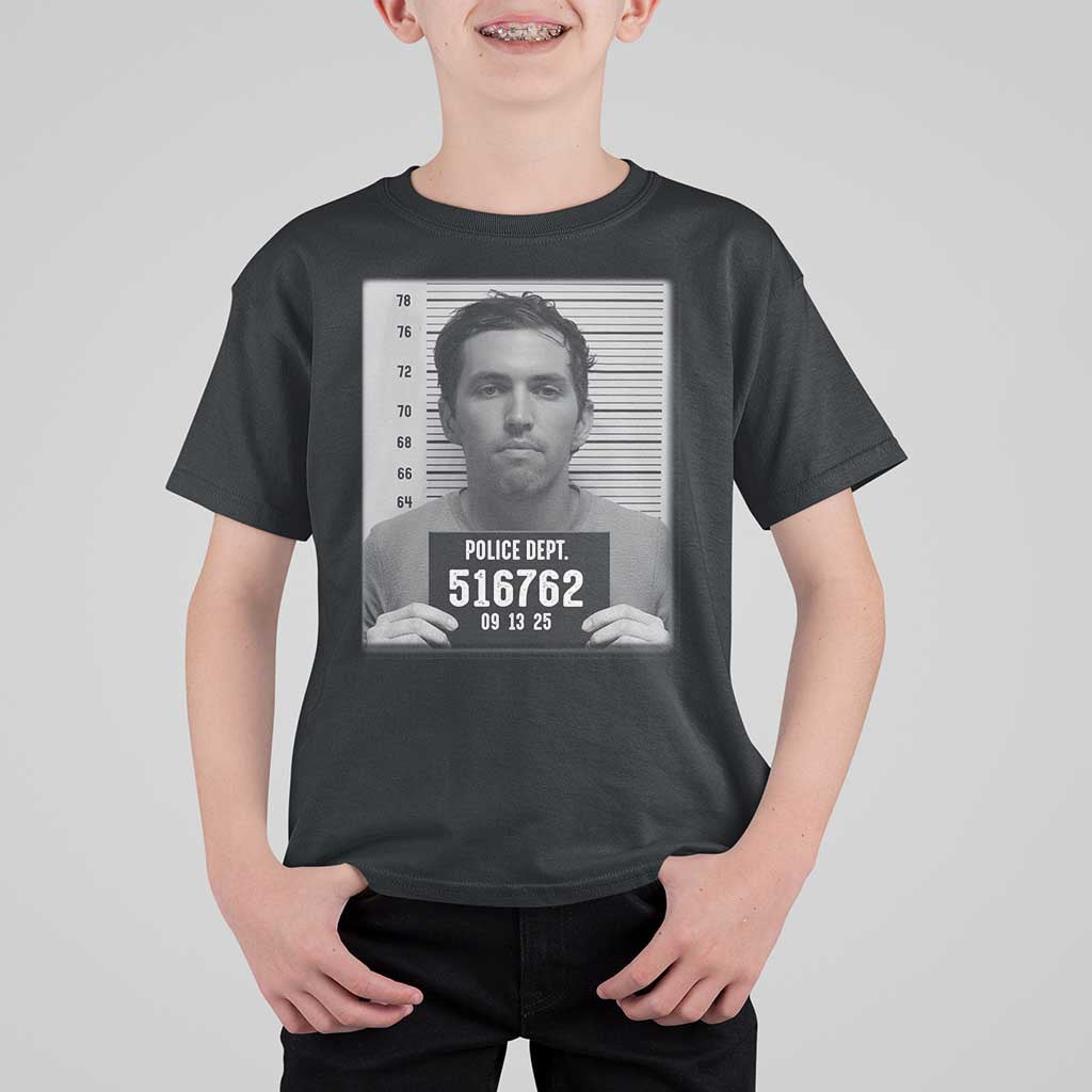 Tyler Robinson Mugshot T Shirt For Kid Justice For Charlie Kirk - Wonder Print Shop