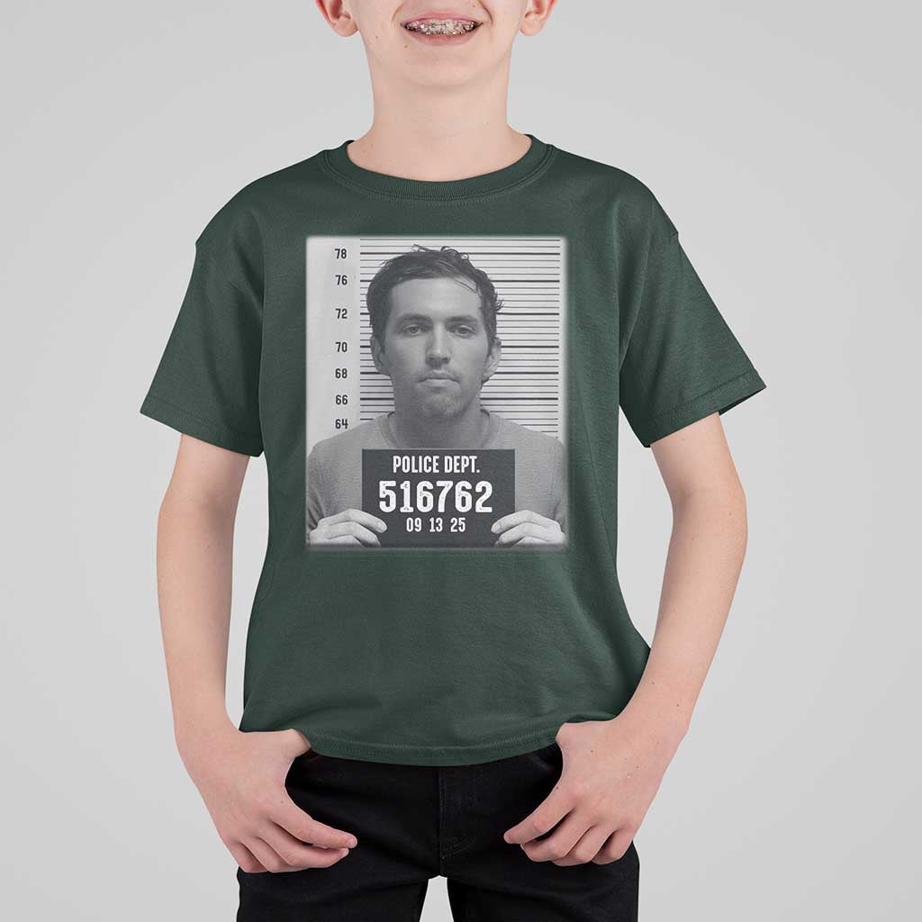 Tyler Robinson Mugshot T Shirt For Kid Justice For Charlie Kirk - Wonder Print Shop