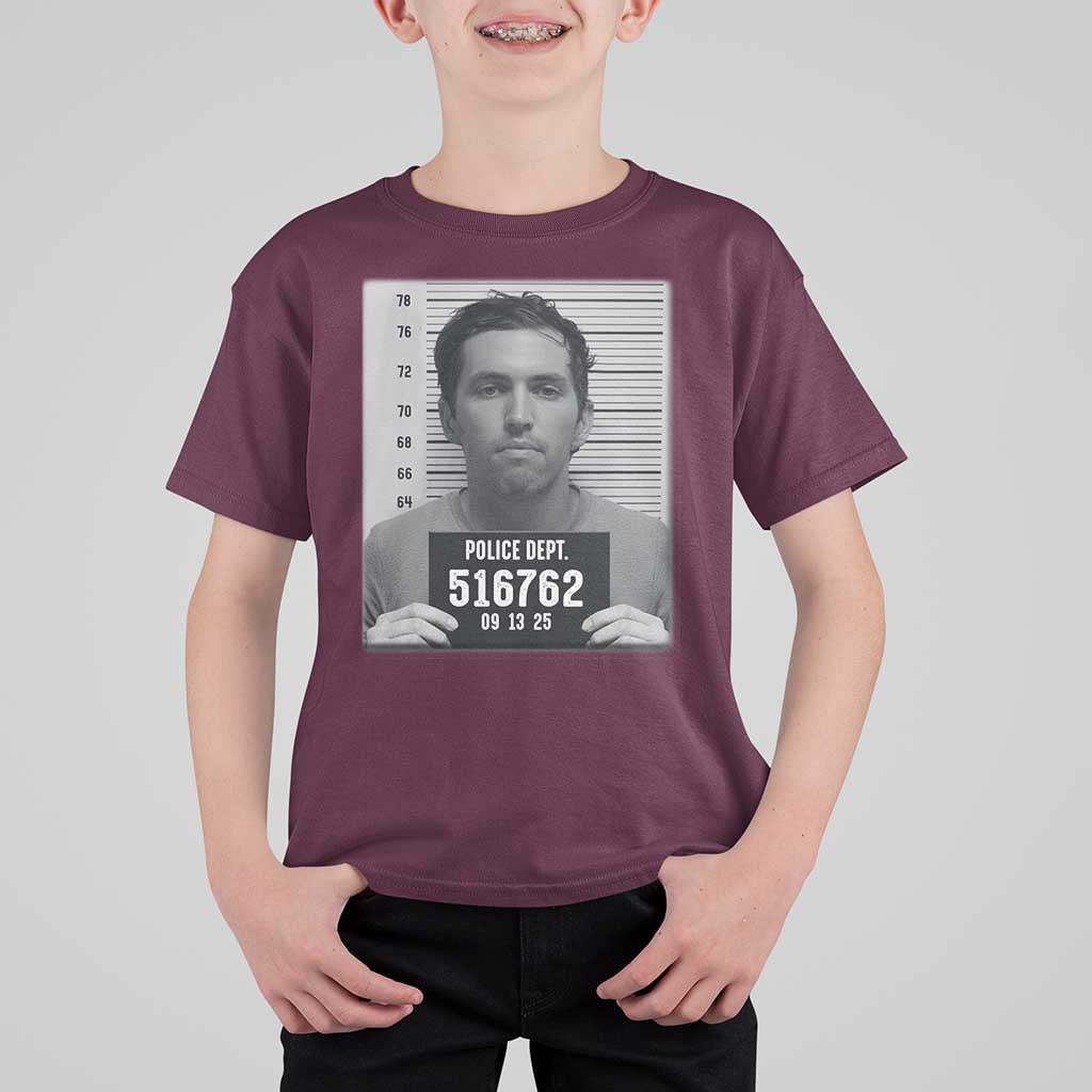 Tyler Robinson Mugshot T Shirt For Kid Justice For Charlie Kirk - Wonder Print Shop