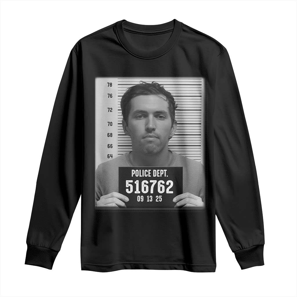 Tyler Robinson Mugshot Long Sleeve Shirt Justice For Charlie Kirk - Wonder Print Shop