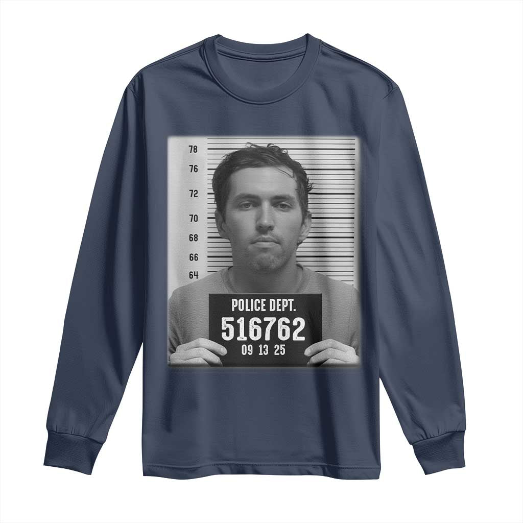 Tyler Robinson Mugshot Long Sleeve Shirt Justice For Charlie Kirk - Wonder Print Shop
