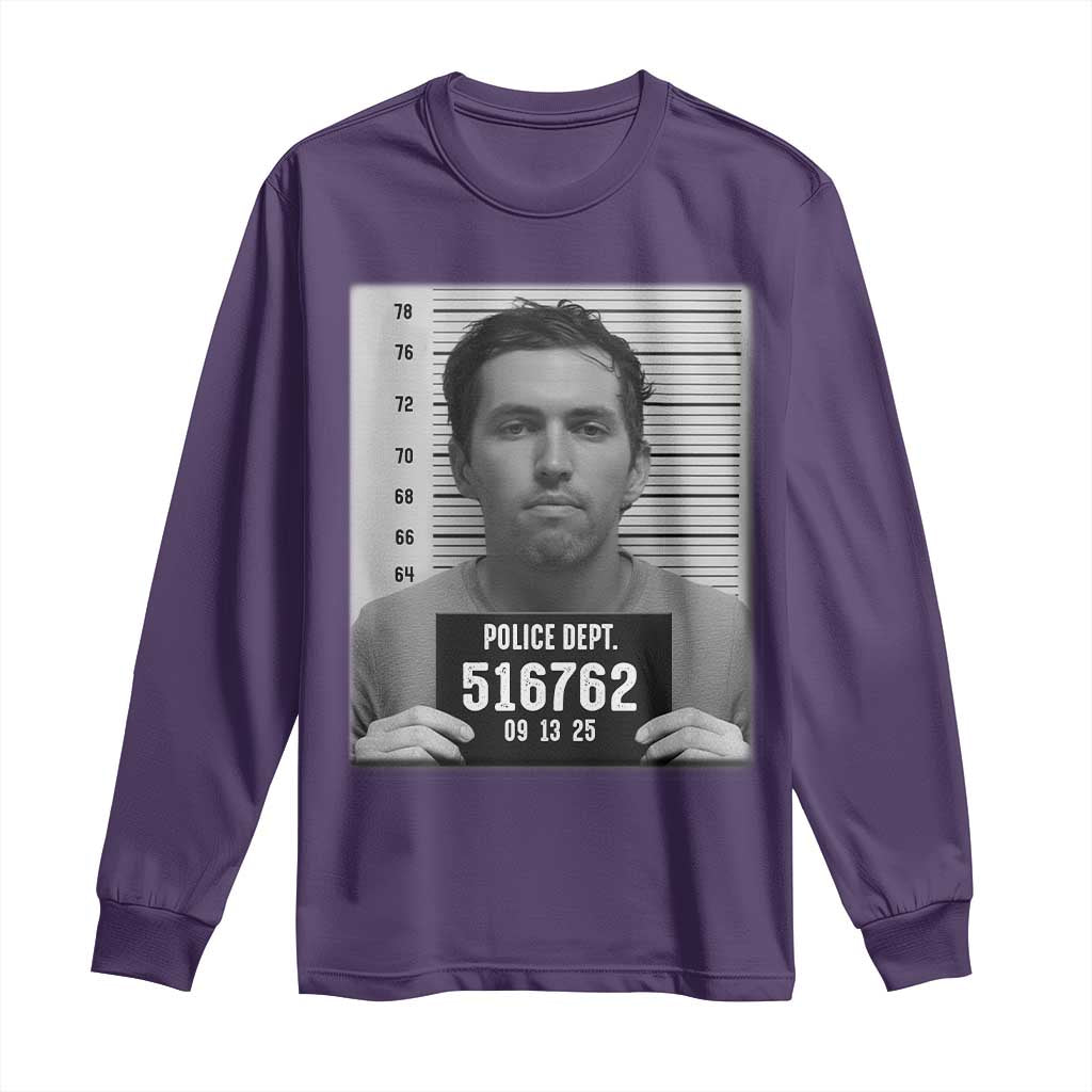 Tyler Robinson Mugshot Long Sleeve Shirt Justice For Charlie Kirk - Wonder Print Shop