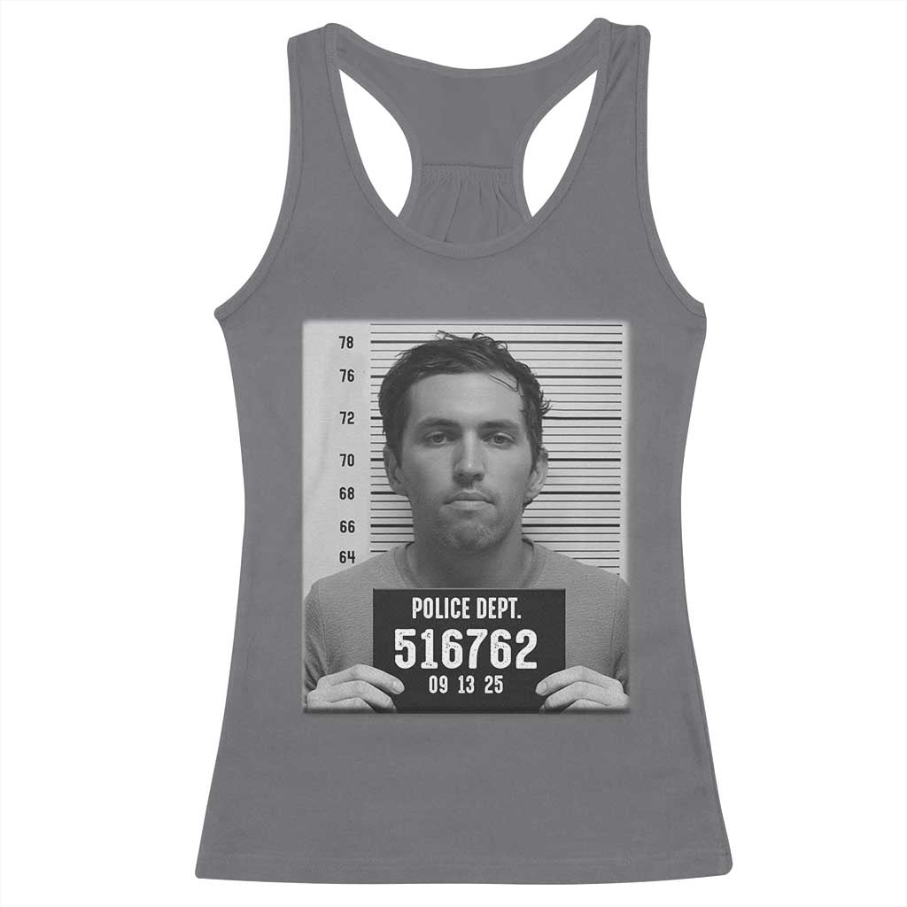 Tyler Robinson Mugshot Racerback Tank Top Justice For Charlie Kirk - Wonder Print Shop
