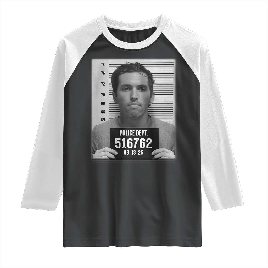 Tyler Robinson Mugshot Raglan Shirt Justice For Charlie Kirk - Wonder Print Shop