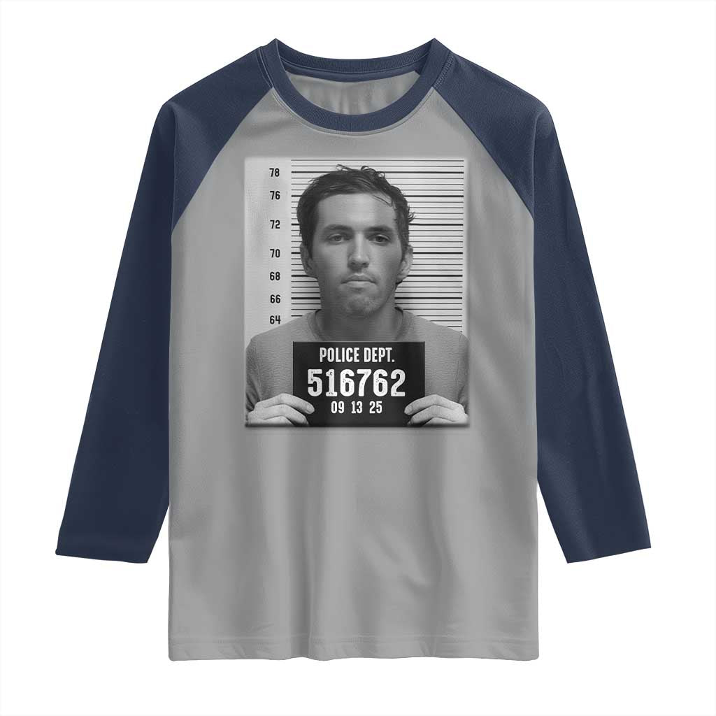Tyler Robinson Mugshot Raglan Shirt Justice For Charlie Kirk - Wonder Print Shop