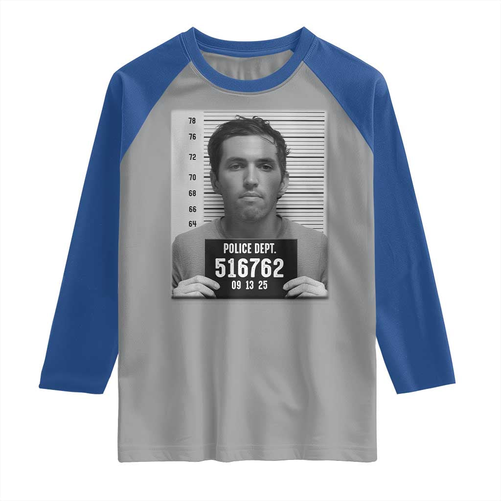 Tyler Robinson Mugshot Raglan Shirt Justice For Charlie Kirk - Wonder Print Shop