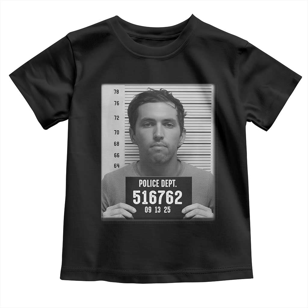Tyler Robinson Mugshot Toddler T Shirt Justice For Charlie Kirk - Wonder Print Shop