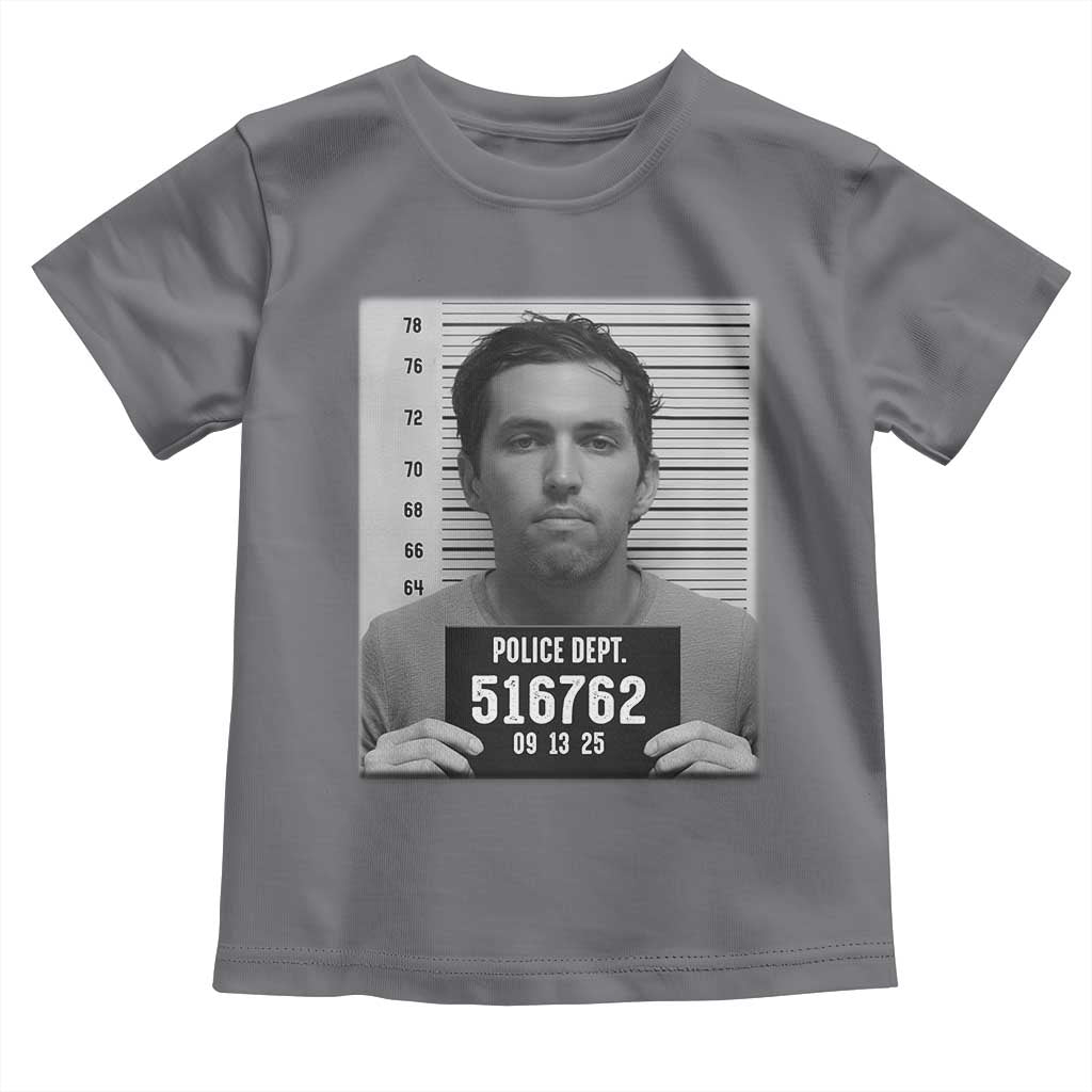 Tyler Robinson Mugshot Toddler T Shirt Justice For Charlie Kirk - Wonder Print Shop