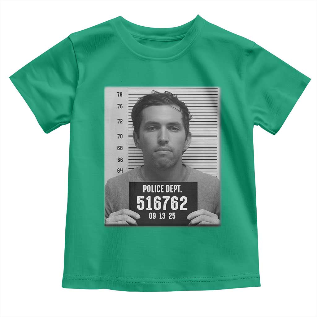 Tyler Robinson Mugshot Toddler T Shirt Justice For Charlie Kirk - Wonder Print Shop
