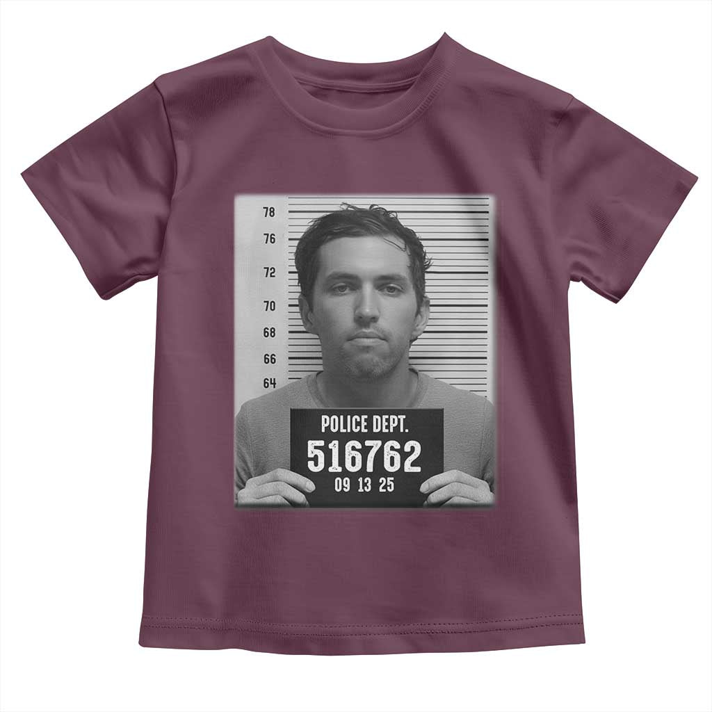 Tyler Robinson Mugshot Toddler T Shirt Justice For Charlie Kirk - Wonder Print Shop