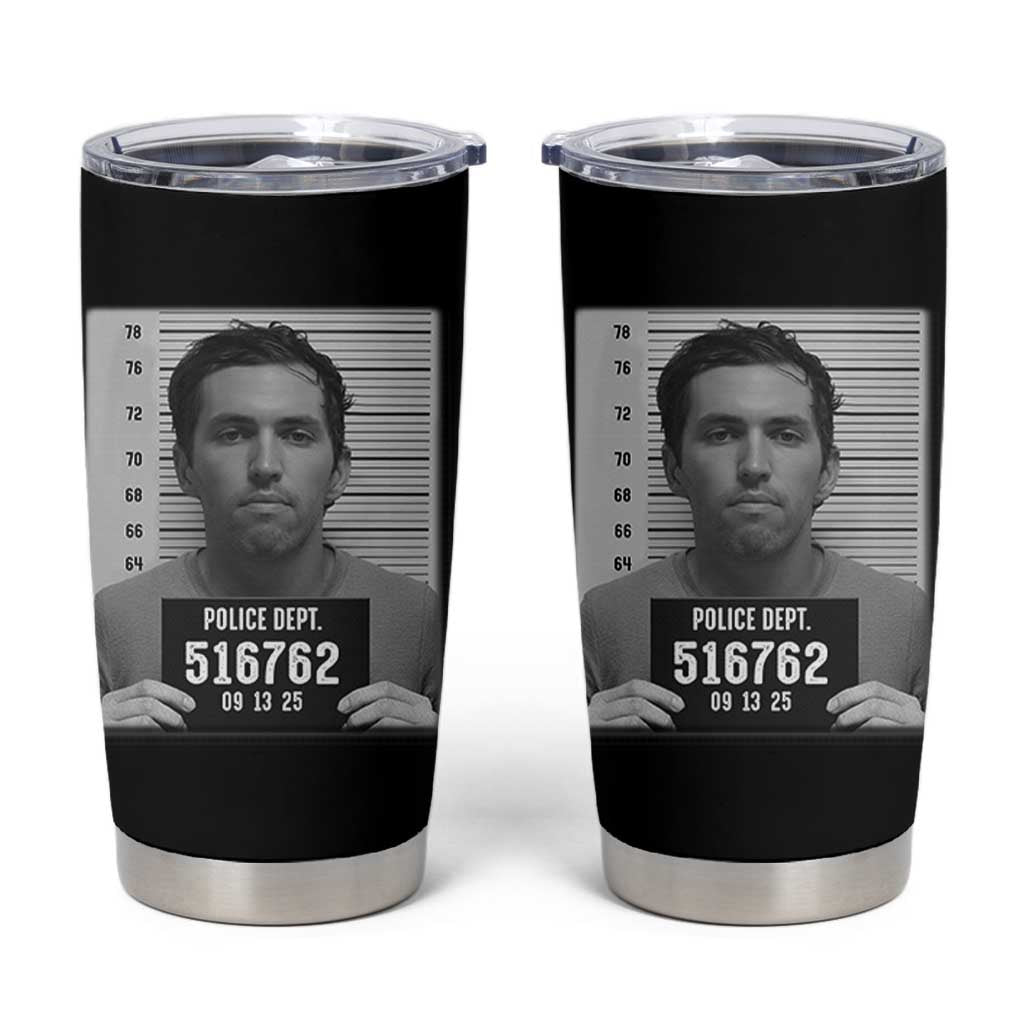 Tyler Robinson Mugshot Tumbler Cup Justice For Charlie Kirk - Wonder Print Shop