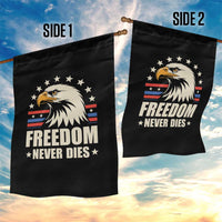 Freedom Never Dies Garden Flag Bold Patriotic Eagle Graphic for True American Patriots - Wonder Print Shop