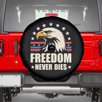 Freedom Never Dies Spare Tire Cover Bold Patriotic Eagle Graphic for True American Patriots - Wonder Print Shop