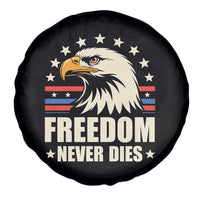 Freedom Never Dies Spare Tire Cover Bold Patriotic Eagle Graphic for True American Patriots - Wonder Print Shop