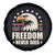 Freedom Never Dies Spare Tire Cover Bold Patriotic Eagle Graphic for True American Patriots - Wonder Print Shop