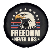 Freedom Never Dies Spare Tire Cover Bold Patriotic Eagle Graphic for True American Patriots - Wonder Print Shop