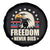 Freedom Never Dies Spare Tire Cover Bold Patriotic Eagle Graphic for True American Patriots - Wonder Print Shop