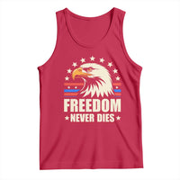 Freedom Never Dies Tank Top Bold Patriotic Eagle Graphic for True American Patriots - Wonder Print Shop