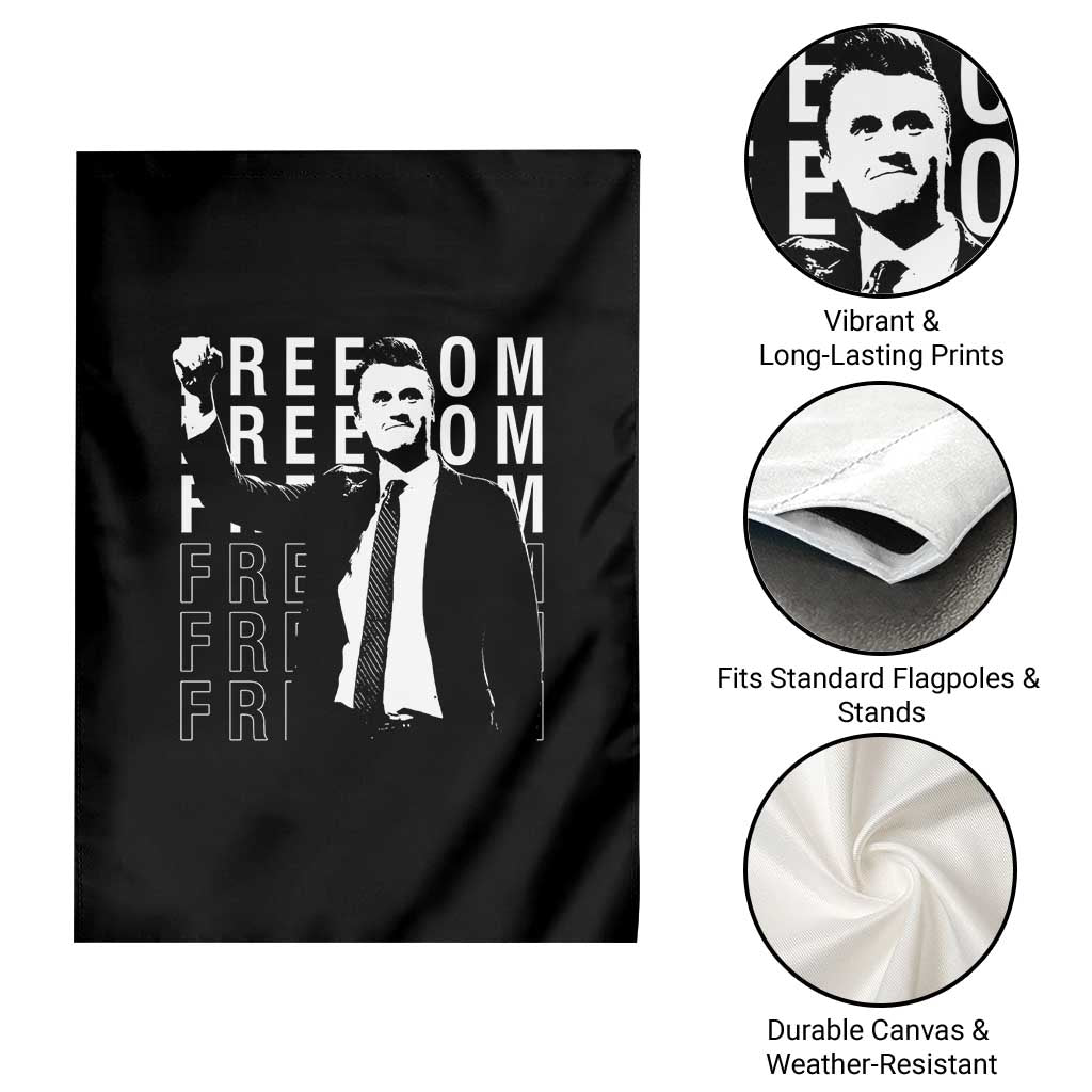 Freedom Charlie Kirk Tribute Garden Flag A True Patriot Leagacy Memorial - Wonder Print Shop