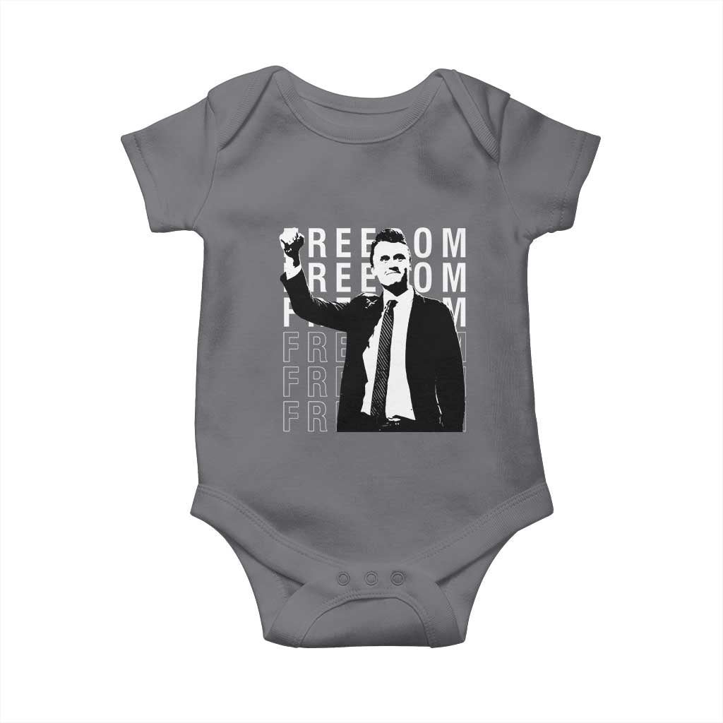 Freedom Charlie Kirk Tribute Baby Onesie A True Patriot Leagacy Memorial - Wonder Print Shop