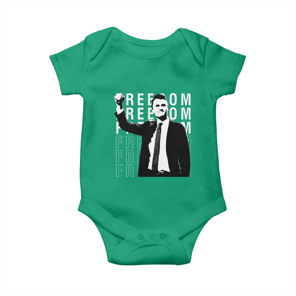 Freedom Charlie Kirk Tribute Baby Onesie A True Patriot Leagacy Memorial - Wonder Print Shop