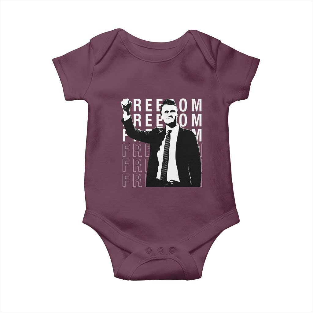 Freedom Charlie Kirk Tribute Baby Onesie A True Patriot Leagacy Memorial - Wonder Print Shop