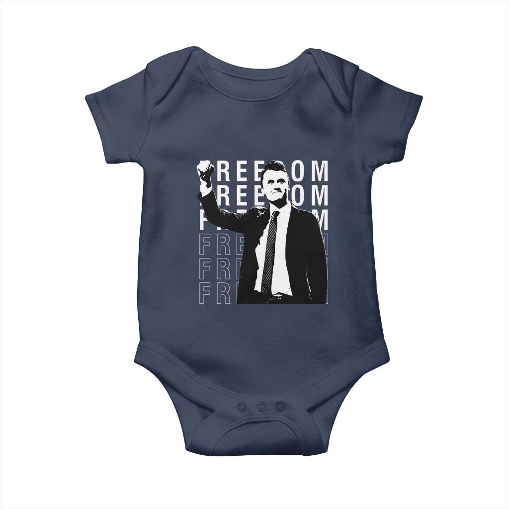 Freedom Charlie Kirk Tribute Baby Onesie A True Patriot Leagacy Memorial - Wonder Print Shop